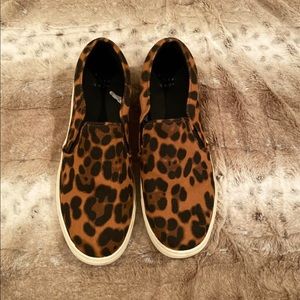 Leopard Print Slip Ons